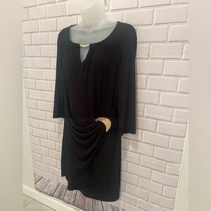 THALIA SODI black dress -metallic details /size M